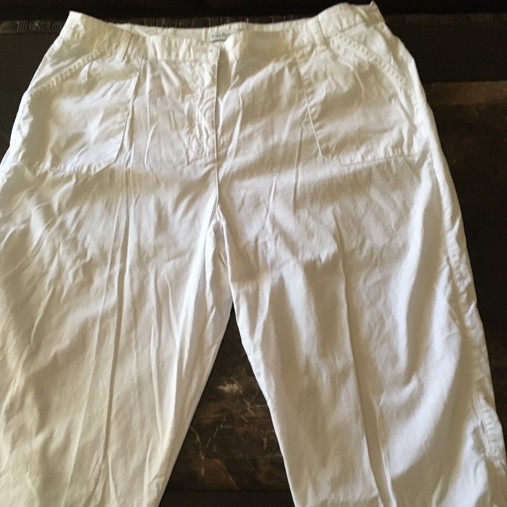 White Kim Rogers cotton pants size 18